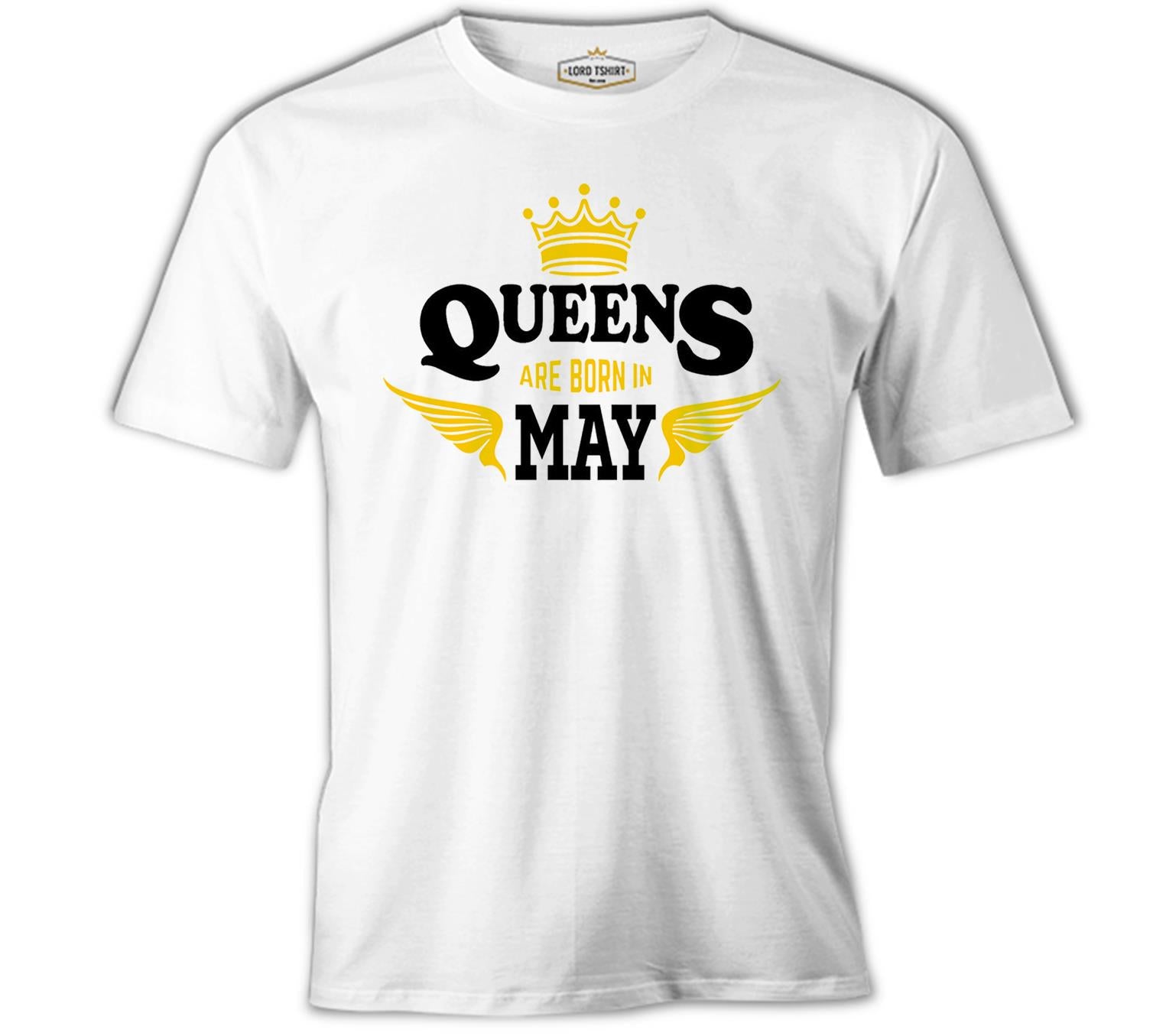 Zodiac Sign - Queens Born in May White Men's Tshirt 
