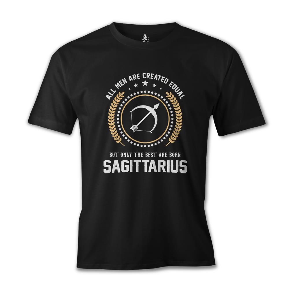 Burç - Sagittarius Siyah Erkek Tshirt