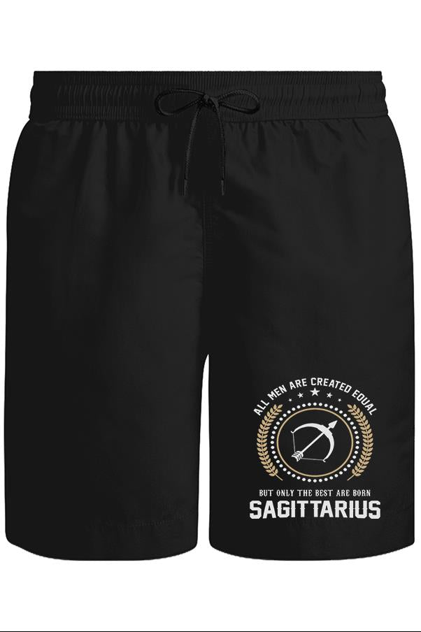 Burç - Sagittarius Unisex Siyah Şort