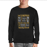 Burç - Scorpio Amazing Siyah Çocuk Sweatshirt