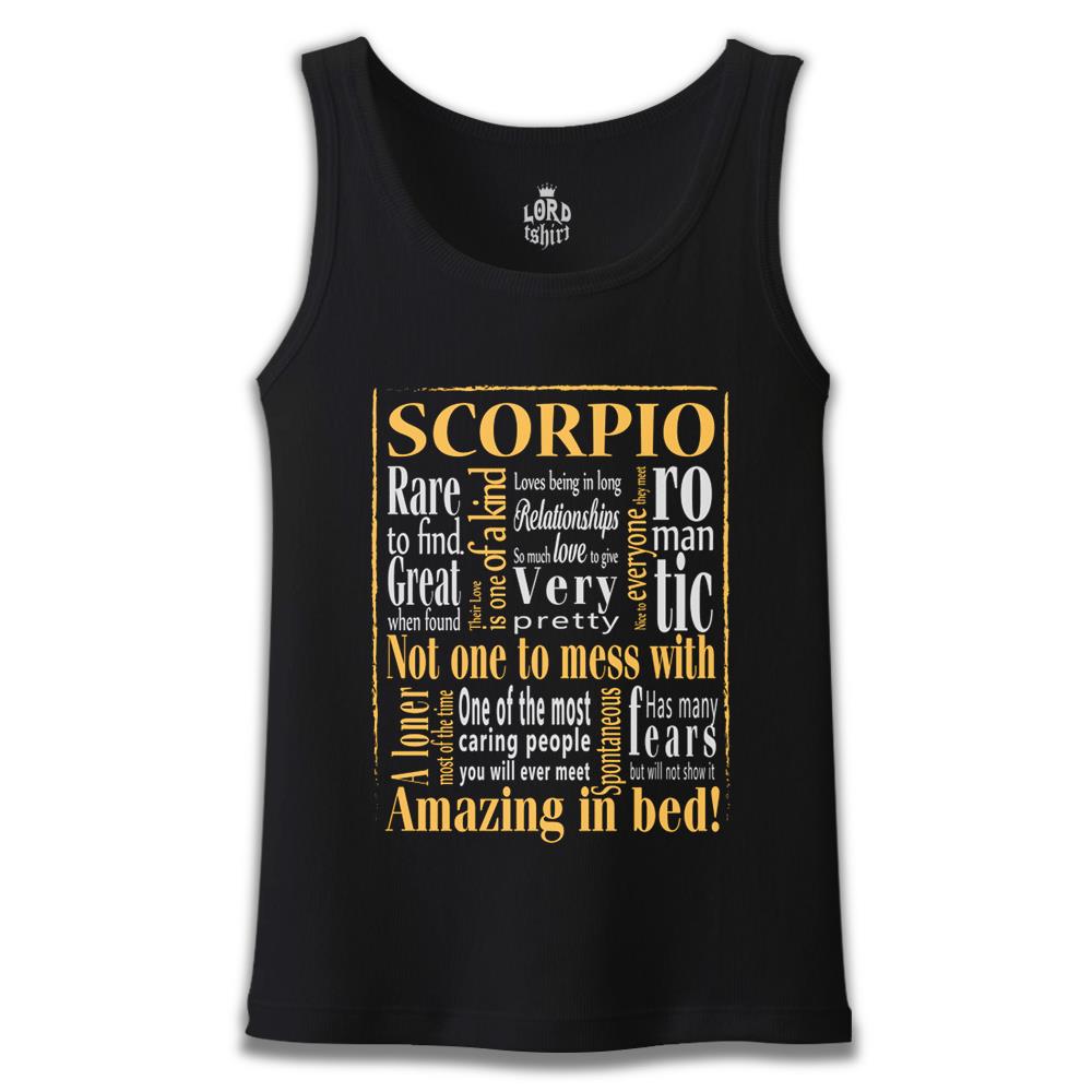 Burç - Scorpio Amazing  Siyah Erkek Atlet