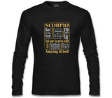 Burç - Scorpio Amazing  Siyah Erkek Sweatshirt