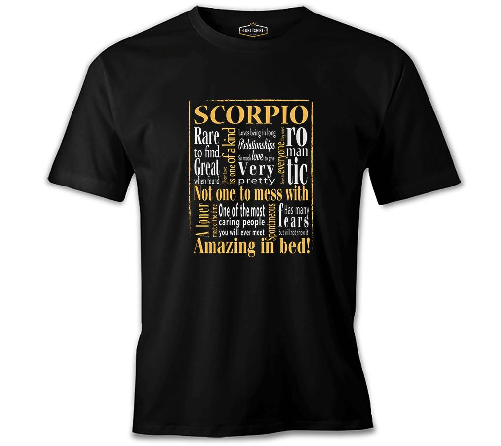 Burç - Scorpio Amazing Siyah Erkek Tshirt
