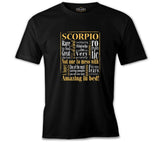 Burç - Scorpio Amazing Siyah Erkek Tshirt