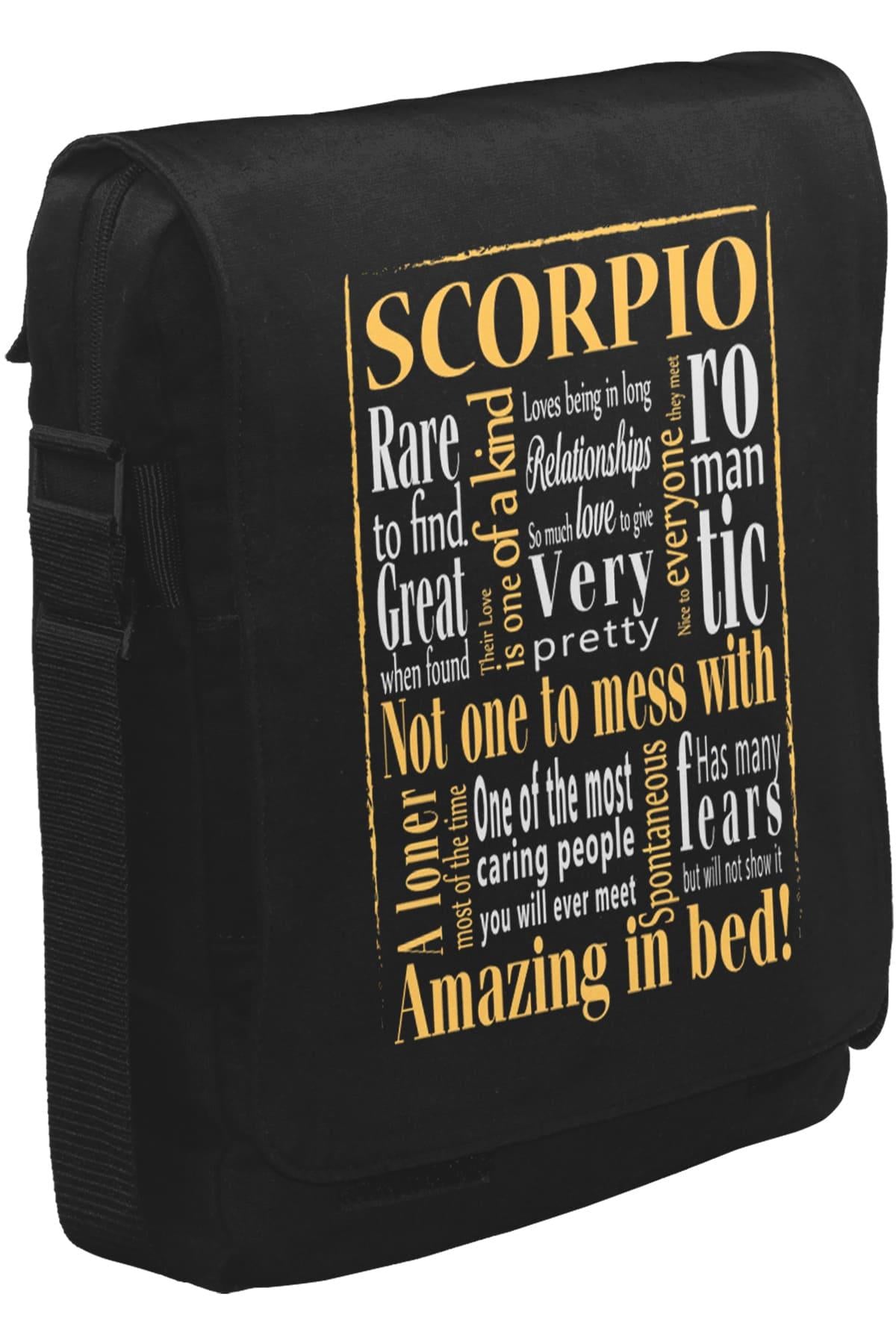 Burç - Scorpio Amazing Unisex Siyah Postacı Çanta