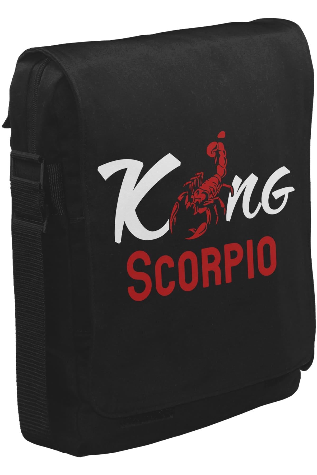 Burç - Scorpio King Unisex Siyah Postacı Çanta