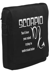 Burç - Scorpio Lose MindUnisex Siyah Postacı Çanta