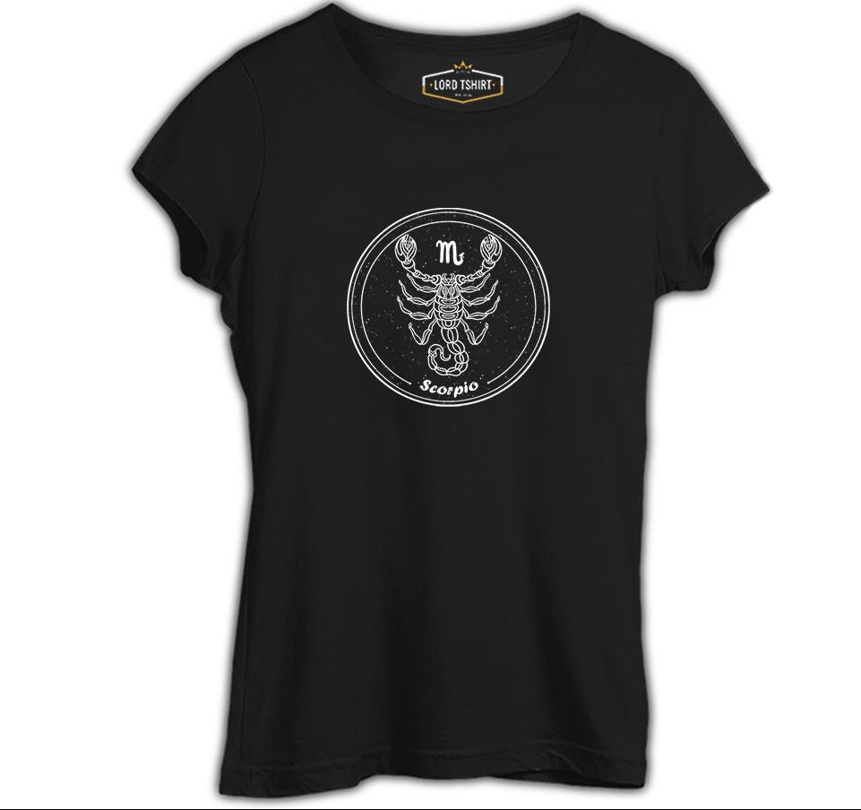 Burç - Scorpio M Siyah Kadın Tshirt