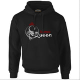 Burç - Scorpio Queen Siyah Erkek Fermuarsız Kapşonlu