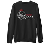 Burç - Scorpio Queen Siyah Erkek Kalın Sweatshirt