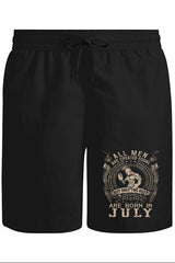 Burç Yengeç- Born in July Unisex Siyah Şort