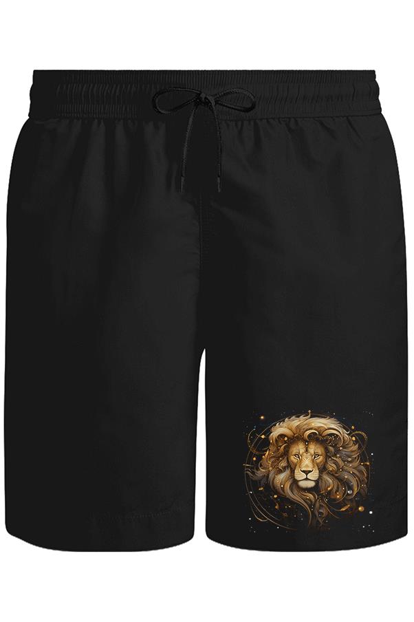 Zodiac Signs - Leo Unisex Black Shorts 