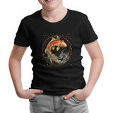 Zodiac Signs - Pisces Black Kids Tshirt 