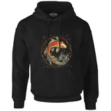 Zodiac Signs - Pisces Black Men's Zipperless Hoodie 