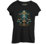 Zodiac Signs - Libra Black Women's Tshirt 