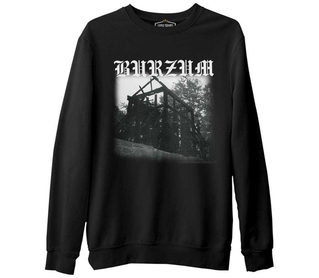 Burzum - Aske  Siyah Erkek Kalın Sweatshirt