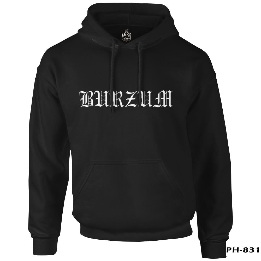 Burzum - Logo Siyah Erkek Fermuarsız Kapşonlu
