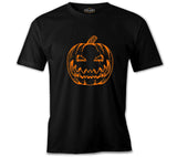 Cadılar Bayramı - Bal Kabağı Pumpkin Siyah Erkek Tshirt