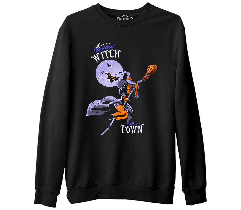 Halloween - Witches Town Black Men's Thick Sweatshirt 