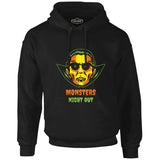 Halloween - Monsters Come Out at Night Black Men's Zipperless Hoodie 