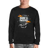 Cadılar Bayramı - Dark and Twisted Siyah Çocuk Sweatshirt