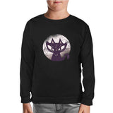 Halloween - Black Cat Black Kids Sweatshirt 