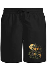 Halloween - Scarecrow Pumpkin Unisex Black Shorts 