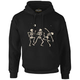 Halloween - Skull Moon Dance Black Men's Zipperless Hoodie 