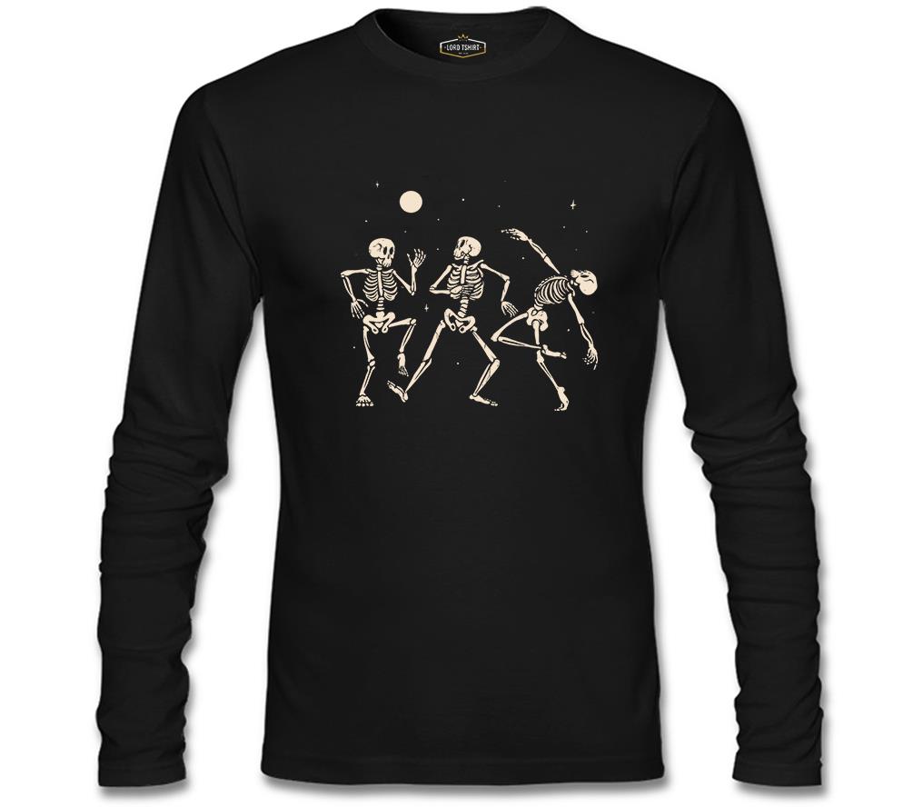 Halloween - Skull Moon Dance Black Men's Sweatshirt 