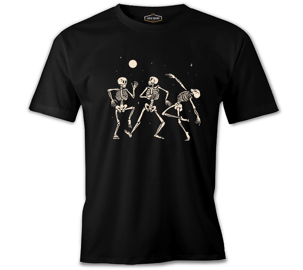 Halloween - Skull Moon Dance Black Men's Tshirt 