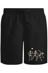 Halloween - Skull Moon Dance Unisex Black Shorts 