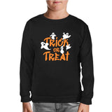 Halloween - Trick or Treat Black Kids Sweatshirt 