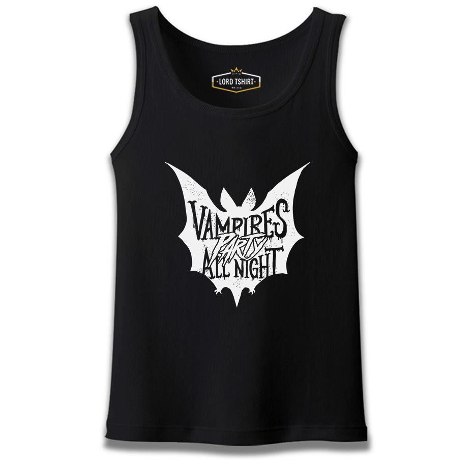 Cadılar Bayramı - Vampir Gece Partisi Siyah Erkek Atlet