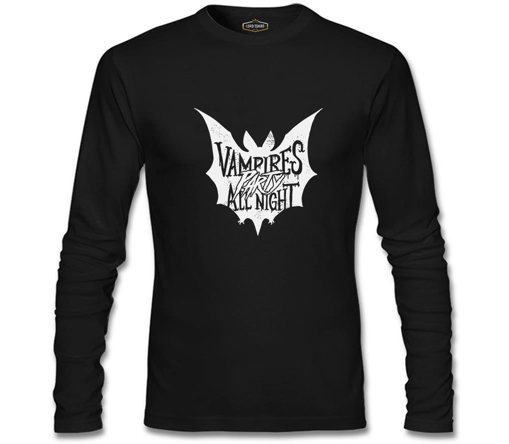 Halloween - Vampire Night Party Black Men's Sweatshirt 