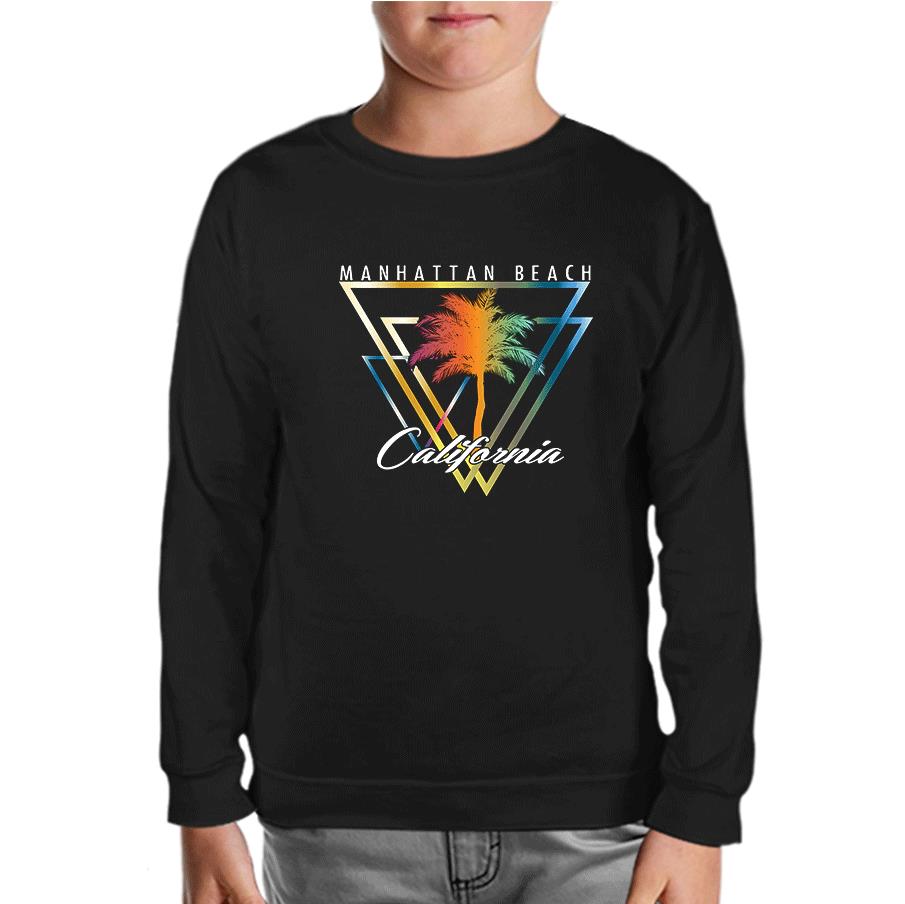 California Beach Black Kids Sweatshirt