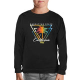 California Beach Black Kids Sweatshirt