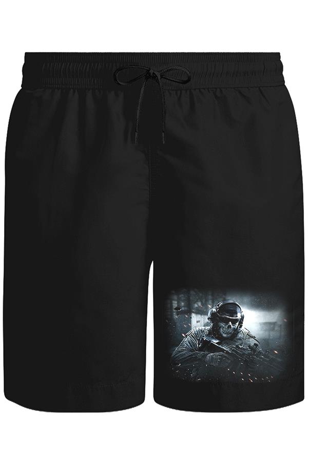 Call of Duty - Cod Ghosts Unisex Siyah Şort
