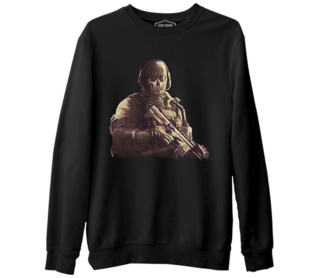 Call of Duty - Duty Siyah Erkek Kalın Sweatshirt