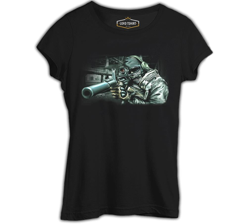 Call of Duty - Ghosts 2 Siyah Kadın Tshirt