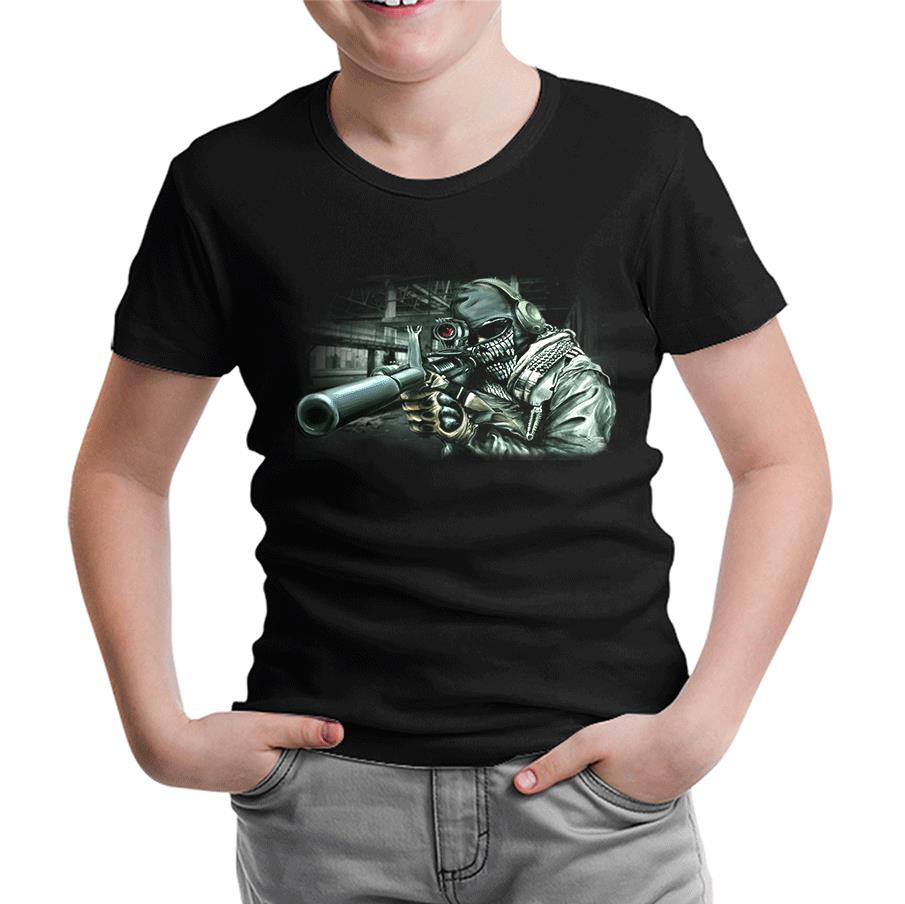 Call of Duty - Ghosts 2 Siyah Çocuk Tshirt