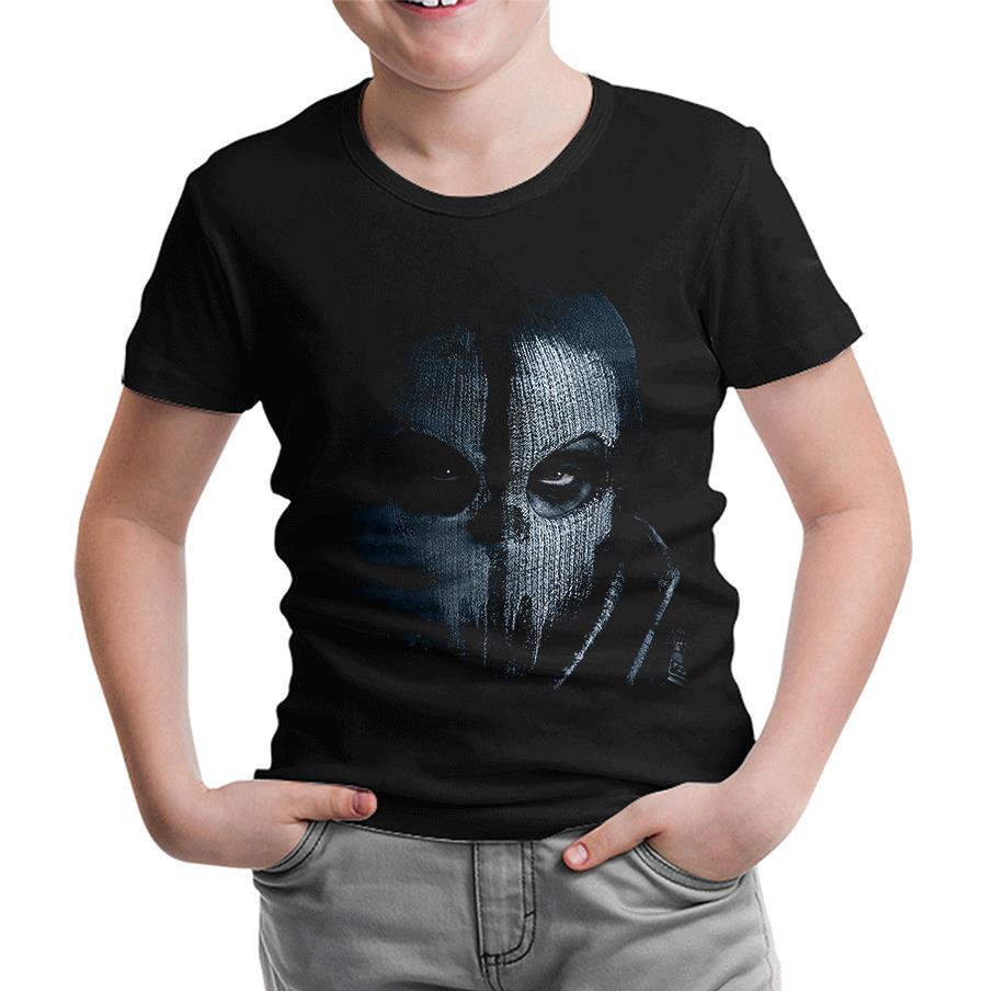 Call of Duty - Ghosts Mask Siyah Çocuk Tshirt