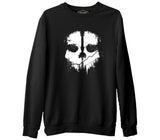 Call of Duty - Skull  Siyah Erkek Kalın Sweatshirt