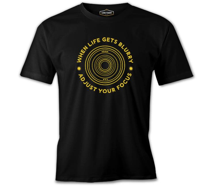 Camera Adjust Focus Black Men's Tshirt