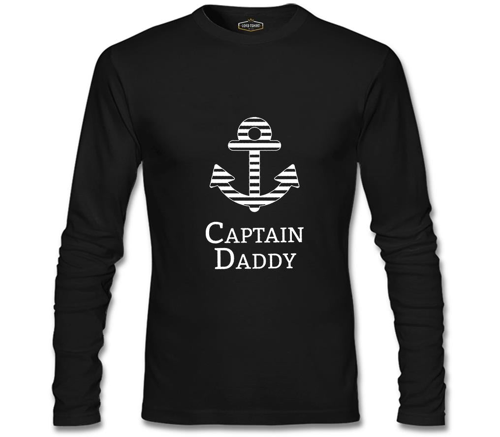 Captain Daddy 2 Siyah Erkek Sweatshirt