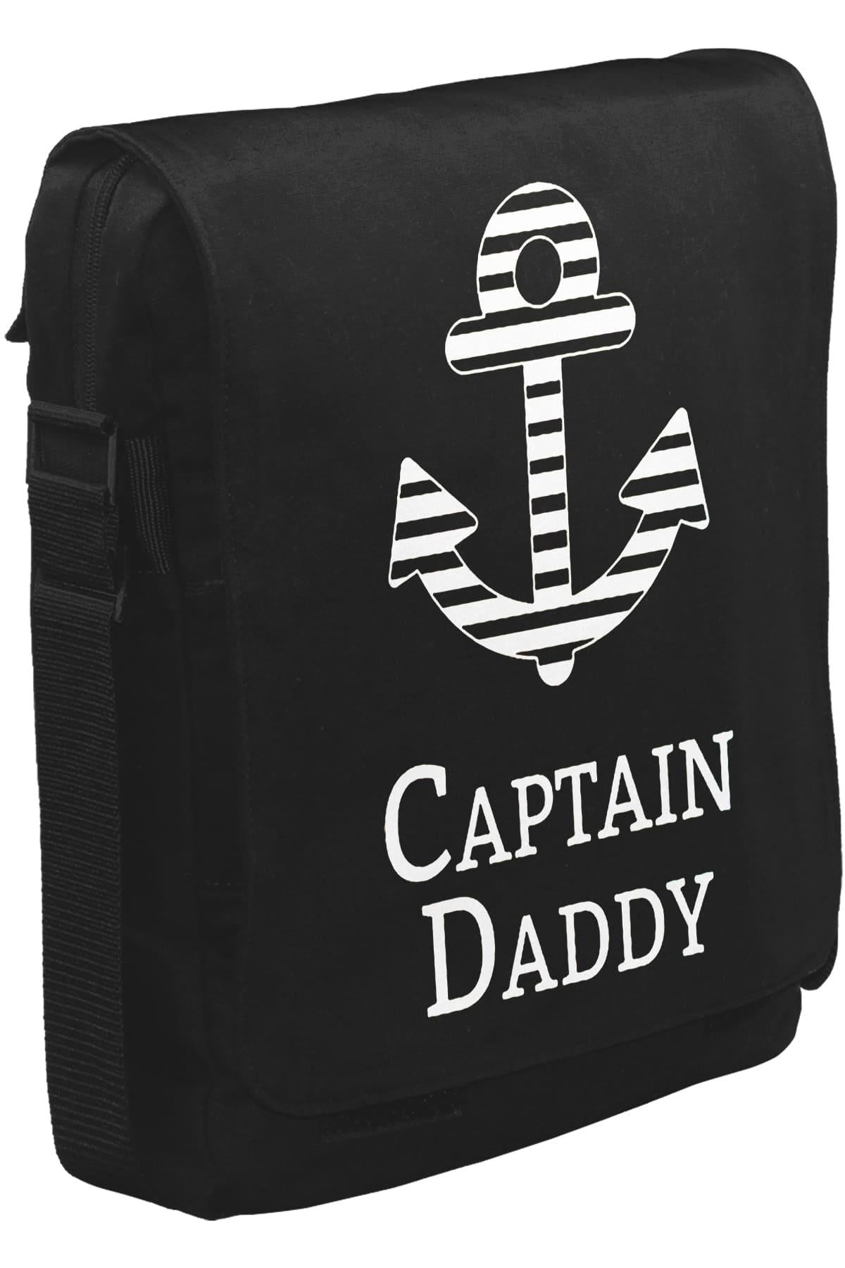 Captain Daddy II Unisex Black Messenger Bag