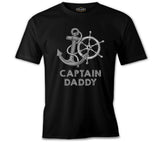 Captain Daddy Siyah Erkek Tshirt