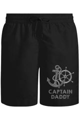 Captain DaddyUnisex Siyah Şort