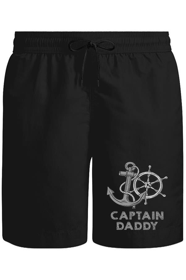 Captain DaddyUnisex Siyah Şort
