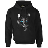Cat in Blue Siyah Erkek Fermuarsız Kapşonlu