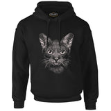 Cat Realistic Siyah Erkek Fermuarsız Kapşonlu